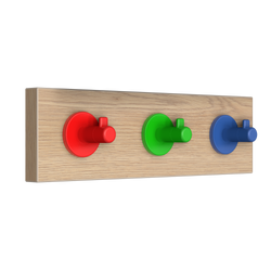 PerfectFit Coat Rail (Robe Hook) – Oak Finish Thumbnail