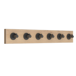 PerfectFit Coat Rail (Robe Hook) – Oak Finish Thumbnail