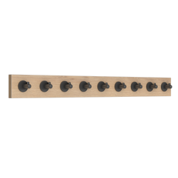 PerfectFit Coat Rail (Robe Hook) – Oak Finish Thumbnail